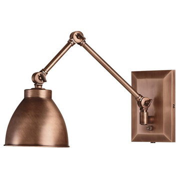 Norwell Lighting 8471-AR-MS Maggie - One Light Swing Arm Wall Sconce