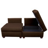Duobed Storage Sofa Bed, 36"x72", Espresso