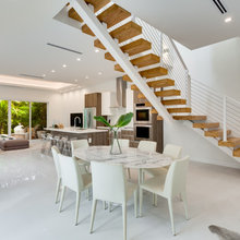 table and stairway