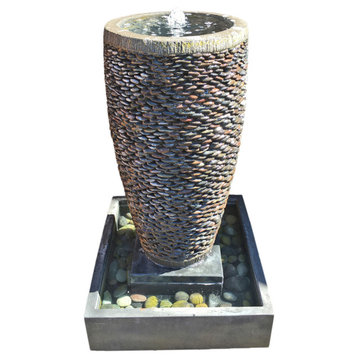 River Rock Pebble Fountain Large