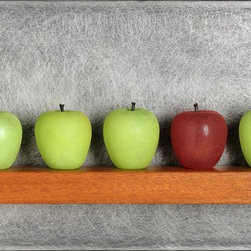 Five Apples Still-Life - Art Glass Wall Sculpture - Wall Sculptures