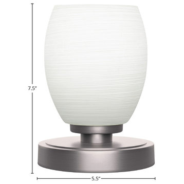 Luna 1-Light Table Lamp, Graphite/White Linen