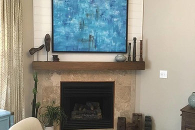After---Living room mantle added to give character and depth.