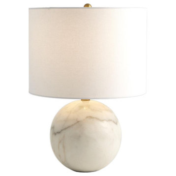 Marble Sphere White Table Lamp