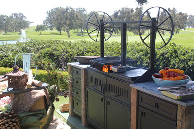 Inspiration for a rustic home design remodel in San Diego