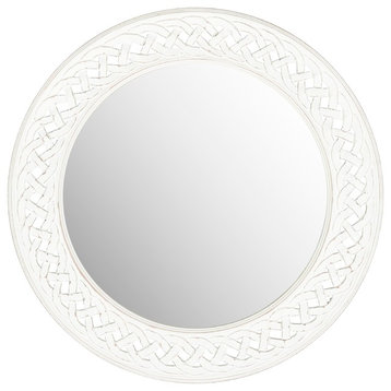Safavieh Braided Chain Mirror, White
