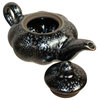 Chinese Handmade Jianye Clay Bronze Black Glaze Decor Teapot Display Hws271