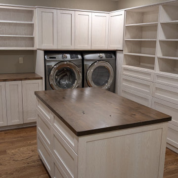 Custom Walk-In Closet & Laundry Room Combo in Columbia, MO