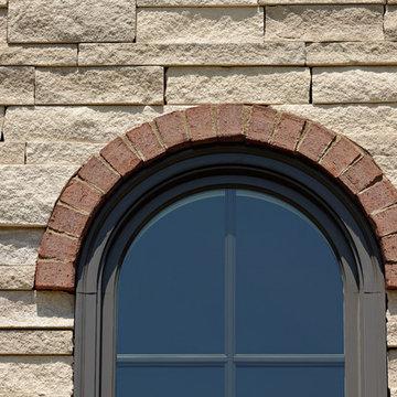 Briarwood Brick & ARRIS-stack Thin Stone Home - South Carolina