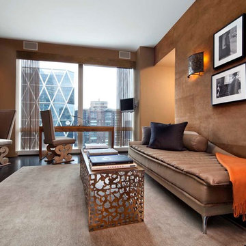 Contemporary Time Warner Apartment Home Office - Interior Design