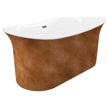 A and E Bath and Shower Cyclone Cyclone 66" - White / Copper Leafing