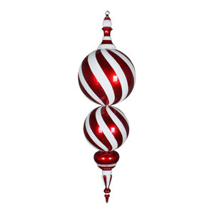 Red//Green//White 10 Queens of Christmas WL-ORN-Finial-RE//GR//WH Finial Ornament