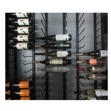 Metal Wine Cellar Racks Installed in a Climate-Controlled Wine Room