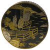 Chinese Black Lacquer Golden Graphic Round Display Box, Hws2230
