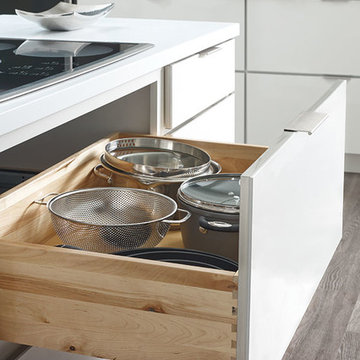 Diamond Cabinets: Two Drawer Base Cabinet with Scooped Drawer