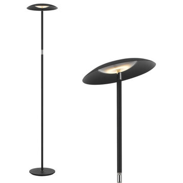 Mantis Multidirectional LED Floor Lamp- Dimmable Uplight Torchiere Black Finish