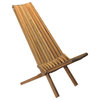 GloDea Foldable Outdoor Lounge Chair X45, Light Brown, By Ignacio Santos