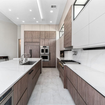 Massive Contemporary Two Tone Kitchen in West Bay