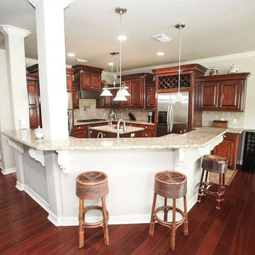 Classic Cherry Wood Kitchen  Remodeling (full view)