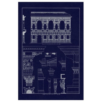 "Palazzo Bevilacqua at Verona (Blueprint)" Paper Print by J. Buhlmann, 42"x62"