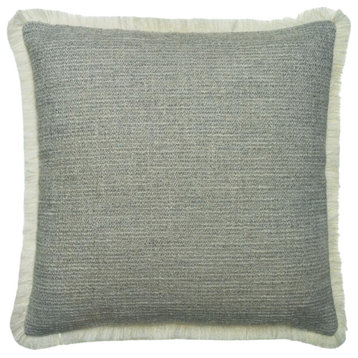 Modern Fringed Throw Pillow | Andrew Martin Wren, Dark Gray