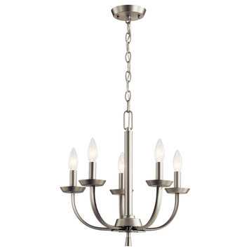 Kennewick 5-Light Traditional Chandelier in Brushed Nickel