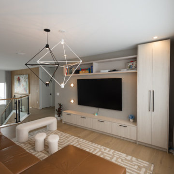 Modern Architectural Millwork Feature TV Unit storage