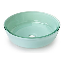 Milan Tempered Glass Vessel Bathroom Sink - Bathroom Sinks