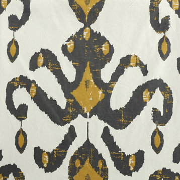 Lumiere Gold Printed Cotton Twill Fabric Sample, 4"x4"