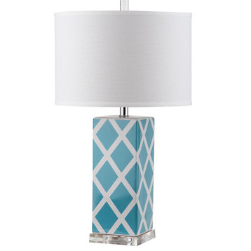 Safavieh Garden Lattice Table Lamp, Lt Blue