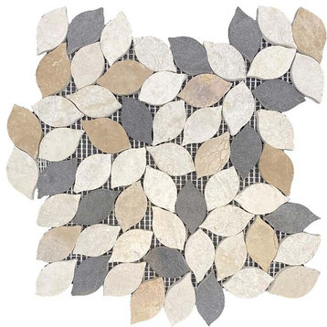 Pebbles Series Leaves Series - Woodland Blend - Tile for Floors Walls