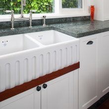 Farmhouse Sink with stone counter