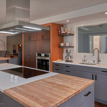 Slice of Orange Contemporary Kitchen