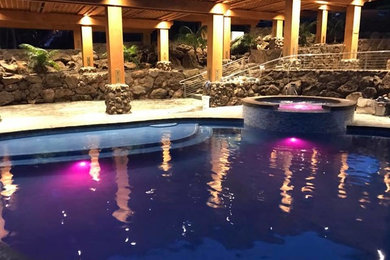 Inspiration for a tropical pool remodel in Hawaii