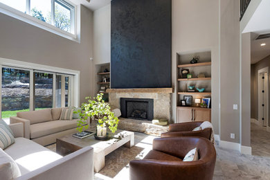Transitional living room photo in San Francisco
