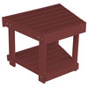 Poly New Hope Bench and Side Table, Cherrywood