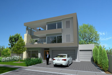 New 3 Storey Ultra Modern Home Front Exterior