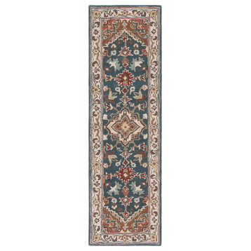 Safavieh Heritage Hg625X Traditional Rug, Dark Green and Brown, 2'3"x8'0" Runner