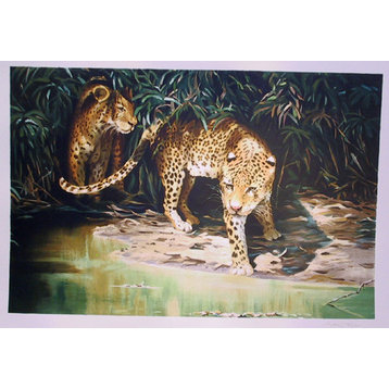 Sydney Taylor "Leopards out of Shadows" Lithograph