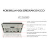 Kobe Brillia Built-In Range Hood, 30"