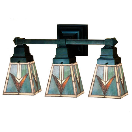 Meyda Tiffany 48042 20" W Valencia Mission 3 Light Vanity Light - Amber Beige