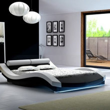 Modern Contemporary Leather Bed