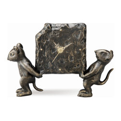 Mice with Cheese Clock - Nursery Decor