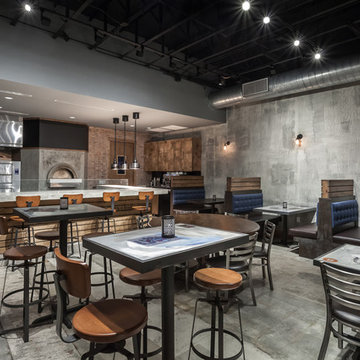 Miami Contemporary Industrial Pizza Restaurant Design