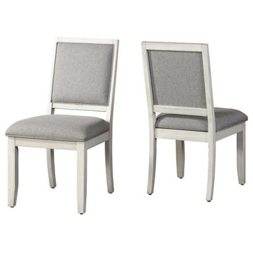 Steve Silver Canova Weathered White Wood Parsons Chair