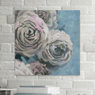 "Dusty Pink Blossoms" Painting Print on Wrapped Canvas