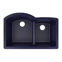Elkay Quartz Luxe Offset 60/40 Double Bowl Undermount Sink with Aqua Divide - Kitchen Sinks