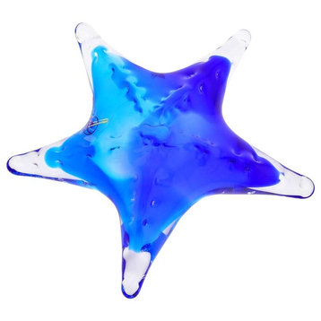 GlassOfVenice Murano Glass Starfish - Aqua Blue
