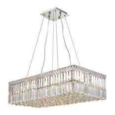 Art Deco Chandeliers Houzz Crystal Lighting Palace Modern Art Deco Style 16 Light Chrome Clear Rectangle Chandelier