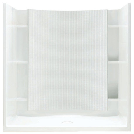 Sterling Alcove 60"x36"x77" Vikrell Center Shower Kit, White